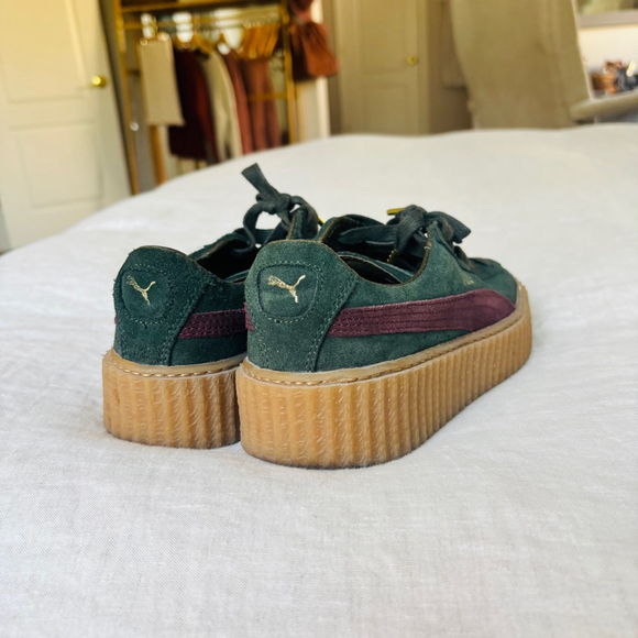 Women's Puma x FENTY creepers Rihanna Sneakers, Size 7, Dark Green and purple - Picture 5 of 9